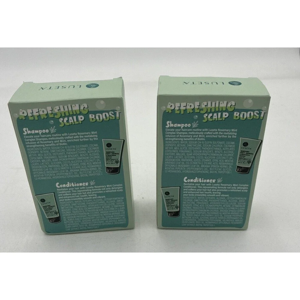 Luseta Mint  Refreshing Scalp Boost  Shampoo & Conditioner  1.01 oz . (2) Boxes